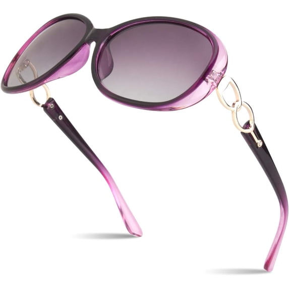 Sunglasses Womens Polarized Trendy Oversized Sun Glasses, Fashion Ladies Shades 100% UV400 Protection Sunglasses Big Frame