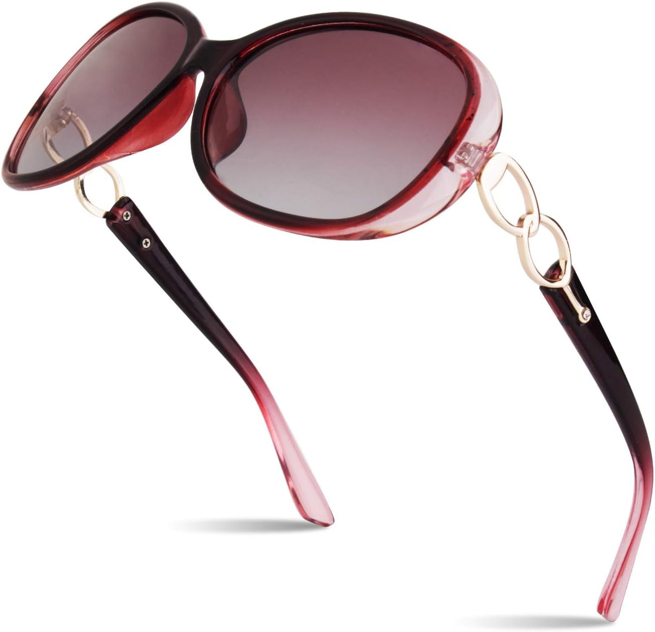 Polarized UV400 Sunglasses Big Frame Fashion Glasses Women\'s Trendy Shades Stylish Square Wide Frame Fashion Polarized UV 400  main image 3