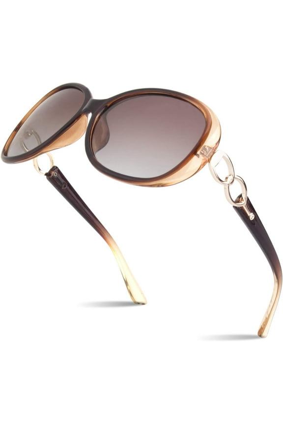 Sunglasses Womens Polarized Trendy Oversized Sun Glasses, Fashion Ladies Shades 100% UV400 Protection Sunglasses Big Frame