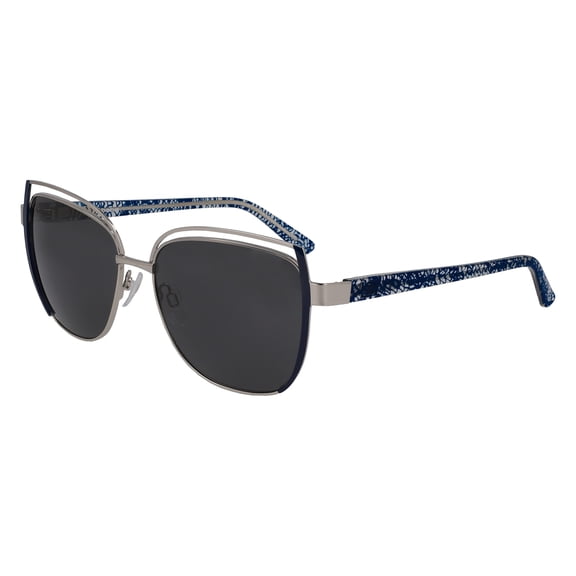 Bebe BB7249 040 57mm Cat Eye Sunglasses Women's Silver