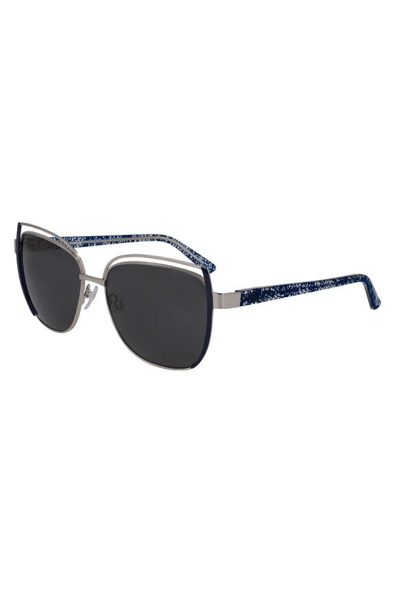 BB7249 040 57mm Cat Eye Sunglasses Women's Silver