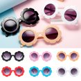 thumbnail image 1 of Sunglasses for Kids Round Flower Cute Glasses UV Protection for Boys & Girls' Outdoor Activities Red One Size, 1 of 3