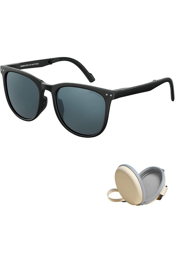 Sunglasses for Men Women, Lightweight Folding Sunglasses with Organizer