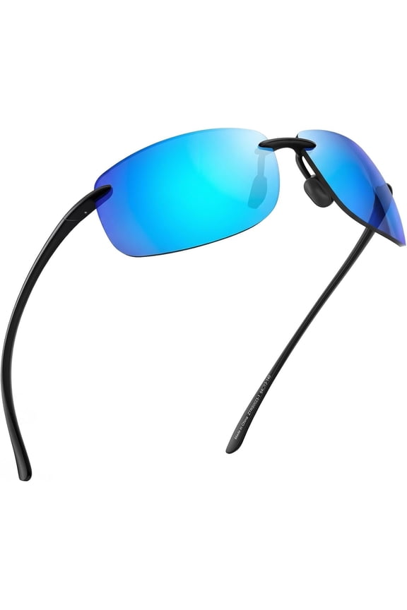 Sunglasses for Men Women TR90 Rimless Frame for Running Fishing Cycling Driving