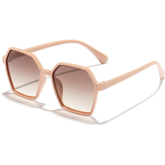 Sunglasses for Women Men Fashion 70s Disco Glasses Hexagon Inspired Designer Red Green Shades
