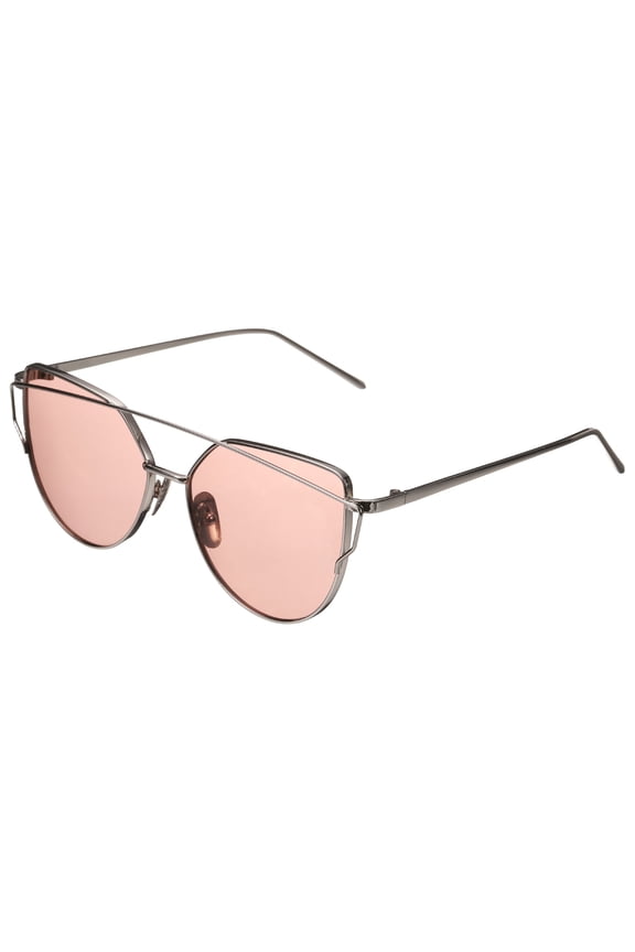 Sunglasses for Women Men, White Copper & AC Resin Metal Colorful Frog, Red