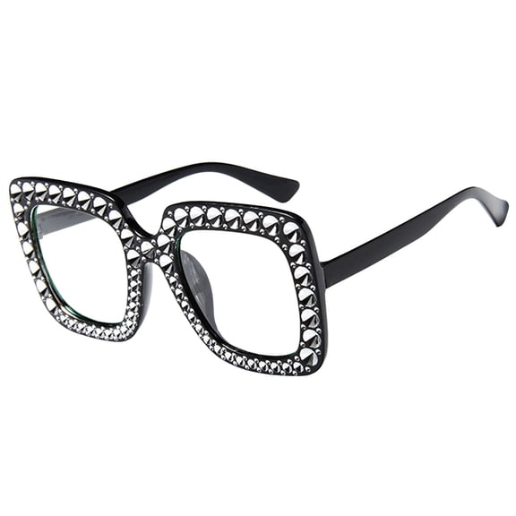 Sunglasses for and Women Fashion Rystal Oversized Diamond Retro Rectangle Eyewear Vintage Protection Outdoors Sun Glasses
