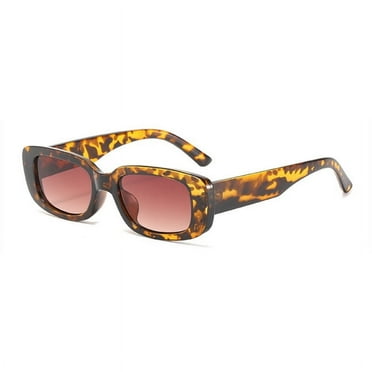 Sunglasses men's small frame sunglasses women's fashion retro trend glasses sunglasses-leopard print brown color
