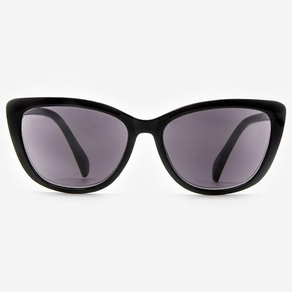 Sunglasses with Readers for Women - Reader Sunglasses - Cat Eye Reading Sun Glasses with Built In Full Readers - Gela by VITENZI in Black 2.00