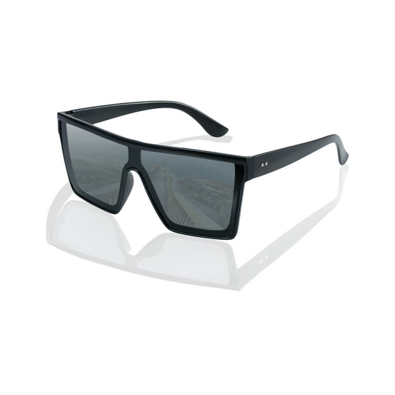 Sunglasses for Men Women Semi-Frame Wrap Around UV400 Protection TR90 Frame Driving Shades（Black frame grey lenses）