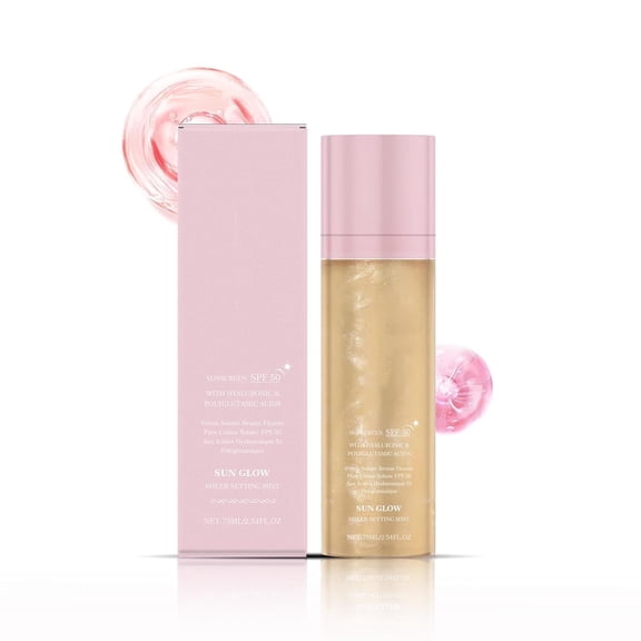 Sunglaze Sheer Setting Mist, Sunglaze Sheer Body Mist with Shimmering Oil, Hydrating Spray for Glowing Skin, Lightweight Fast-Absorbing, Vegan & Reef Safe