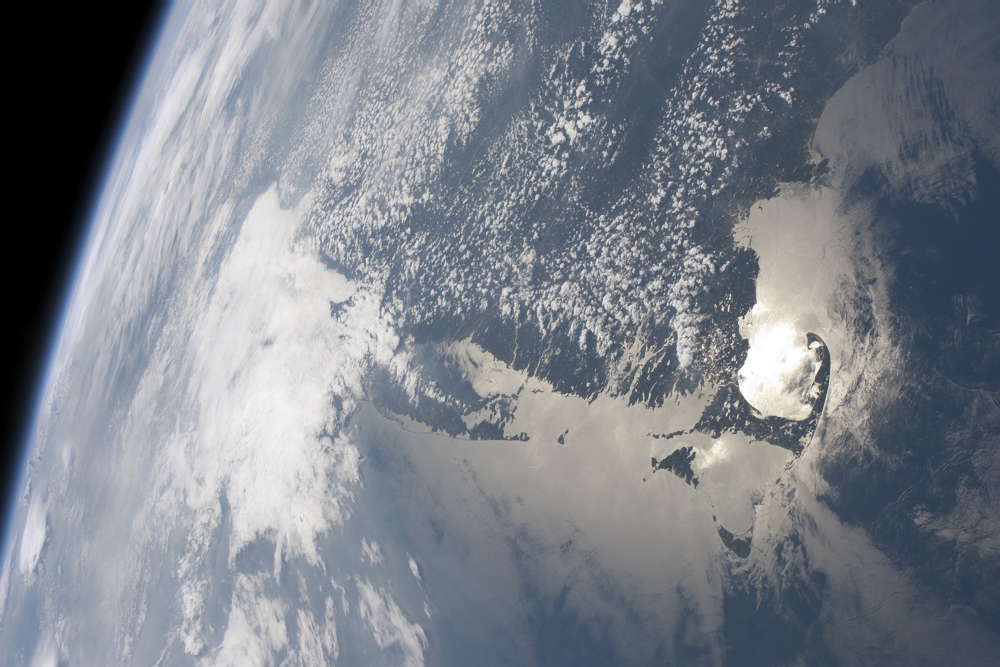 Sunglint on the waters of Earth Canvas Art - Stocktrek Images (35 x 23)