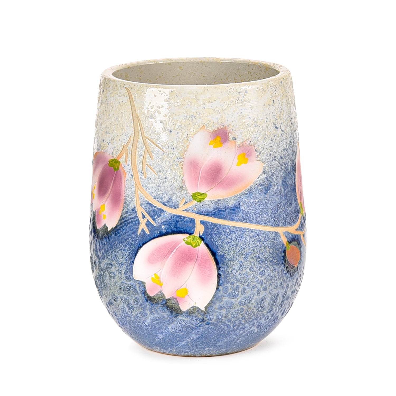 Sungmor 10.6 Inch Ceramic Succulent Plant Pot with Drainage Hole, Hand Painted Flower Pots for Plants, Unique Texture Decorative Planter for Indoor and Outdoor, Pottery Vase for Home Office Decor