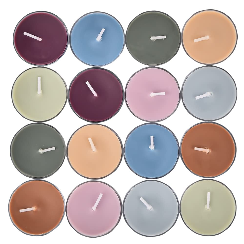 16-Pack Multicolor Scented Soy Tealight Candles