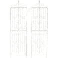 thumbnail image 1 of Sungmor 2 Pack Large Garden Trellis for Climbing Plants, 92.5 Inch Tall Rustic White Garden Metal Trellis, Decorative Trellis for Outdoor Rose Vines Cucumbers Support, Greenhouse, Flowerbed, Backyard, 1 of 7