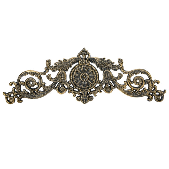 Sungmor Antique Style Cast Iron Wall Decor, Ornate Scroll and Floral Design Metal Plaque for Home or Garden Decor, Fireplace Mantel, Furniture Decorative Accent, 17.5 Inch & Rustic Gold Finish