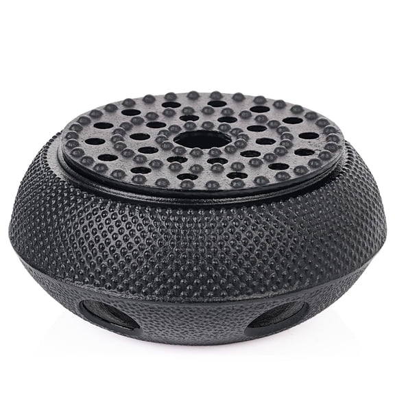 Sungmor Black Cast Iron Teapot Warmer - Japanese Style Candle Warmer for Tetsubin, Durable Heat Retaining Base for Tea Kettles, Traditional Design