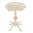 thumbnail image 1 of Sungmor Cast Iron Tractor Seat Bar Stool, 26 to 32 Inch Adjustable Height Counter Chair, 1 Count, White, 1 of 7
