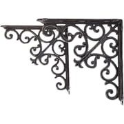 Sungmor Cast Iron Shelf Bracket, 4.7 Vintage Black Small Floating Shelves, 2 Count