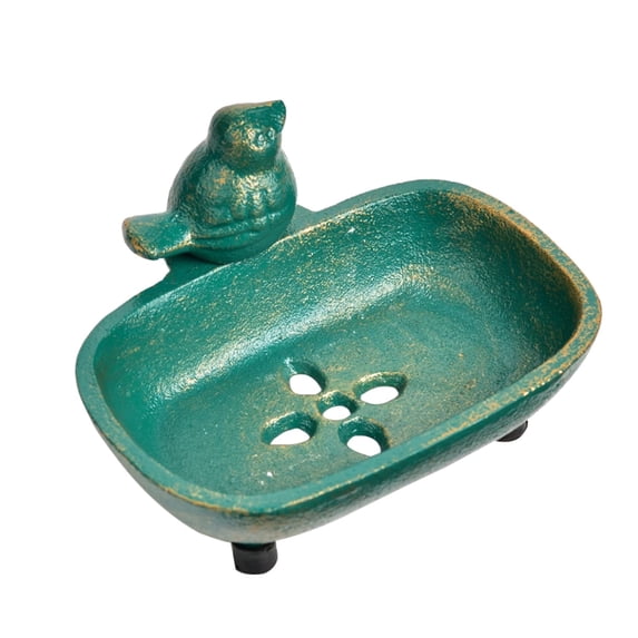 Sungmor, Cast Iron Soap Dish, 1 ct, Bird Shaped Antique Green - Walmart.com