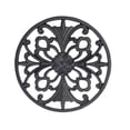 thumbnail image 1 of Sungmor Cast Iron Trivet with Intricate Floral Design,Dia-9.2 Inch Heat-Resistant Pot Holder for Kitchen Counter Protection and Dining- Round Decorative Metal Pot Plate Holder,Black Finish, 1 of 9
