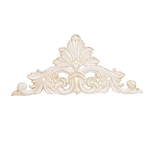 Sungmor Cast Iron Wall Plaque, Antique White Fleur De Lis Design Wall Art Decor, 11.8" 1PC