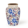 thumbnail image 1 of Sungmor Ceramic Flower Vase, Vintage Ice Cracked Glaze Porcelain Vase, Pretty Home Decor Vase for Flower Arrangement, Fresh Flowers, 10.2 Inch Tall Chinoiserie Pottery Vase, Blue Floral Pattern, 1 of 8