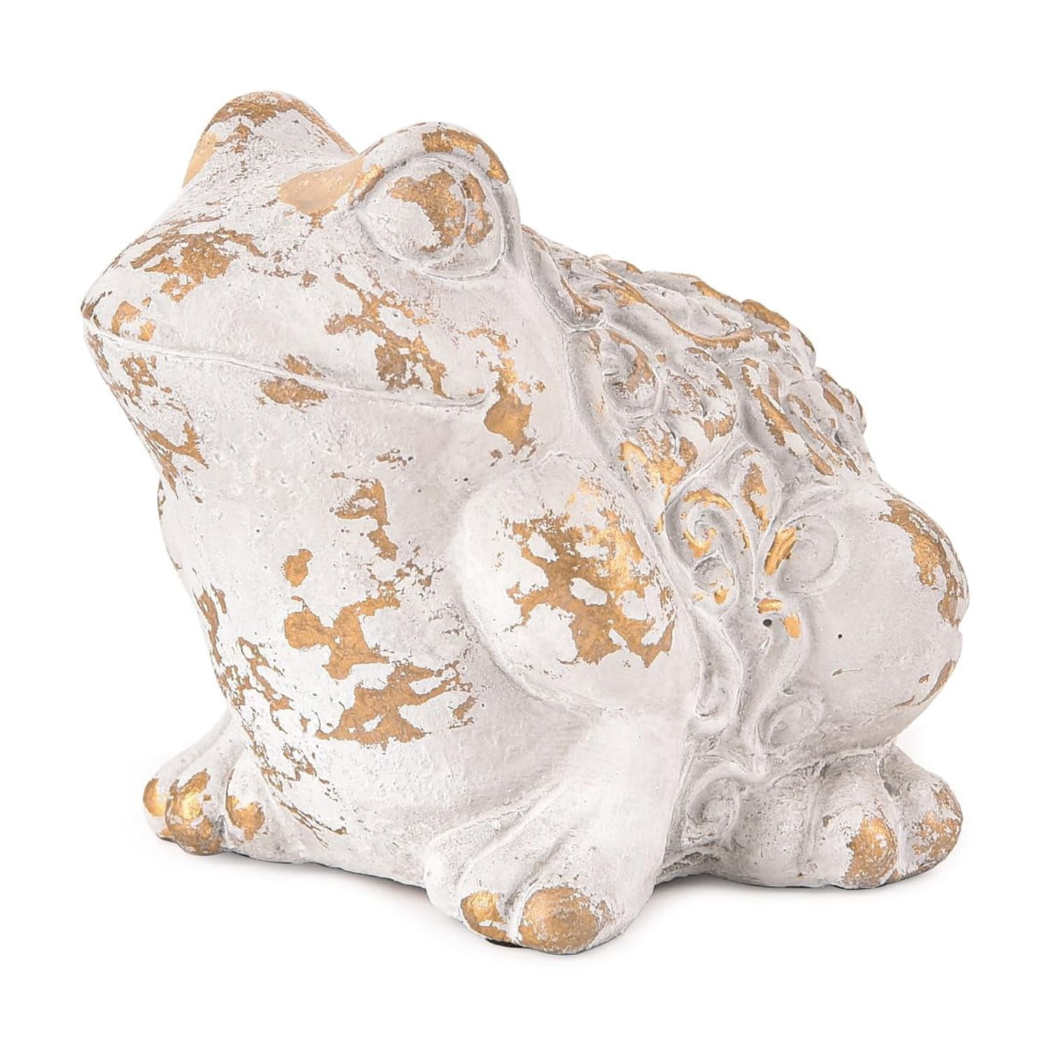 Sungmor Frog Figurine Garden Decor, Cement Frog Statue for Patio Yard Lawn Ornament, Indoor Outdoor Large Stone Frog Decorations Statue, Funny Animal Sculpture Gardening Gift