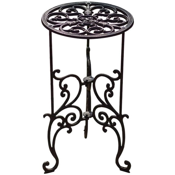 Sungmor 1-Tier Cast Iron Plant Stand, 10.9 x 10.9 x 19.2-Inch, Vintage & Rustic Style, Rustproof