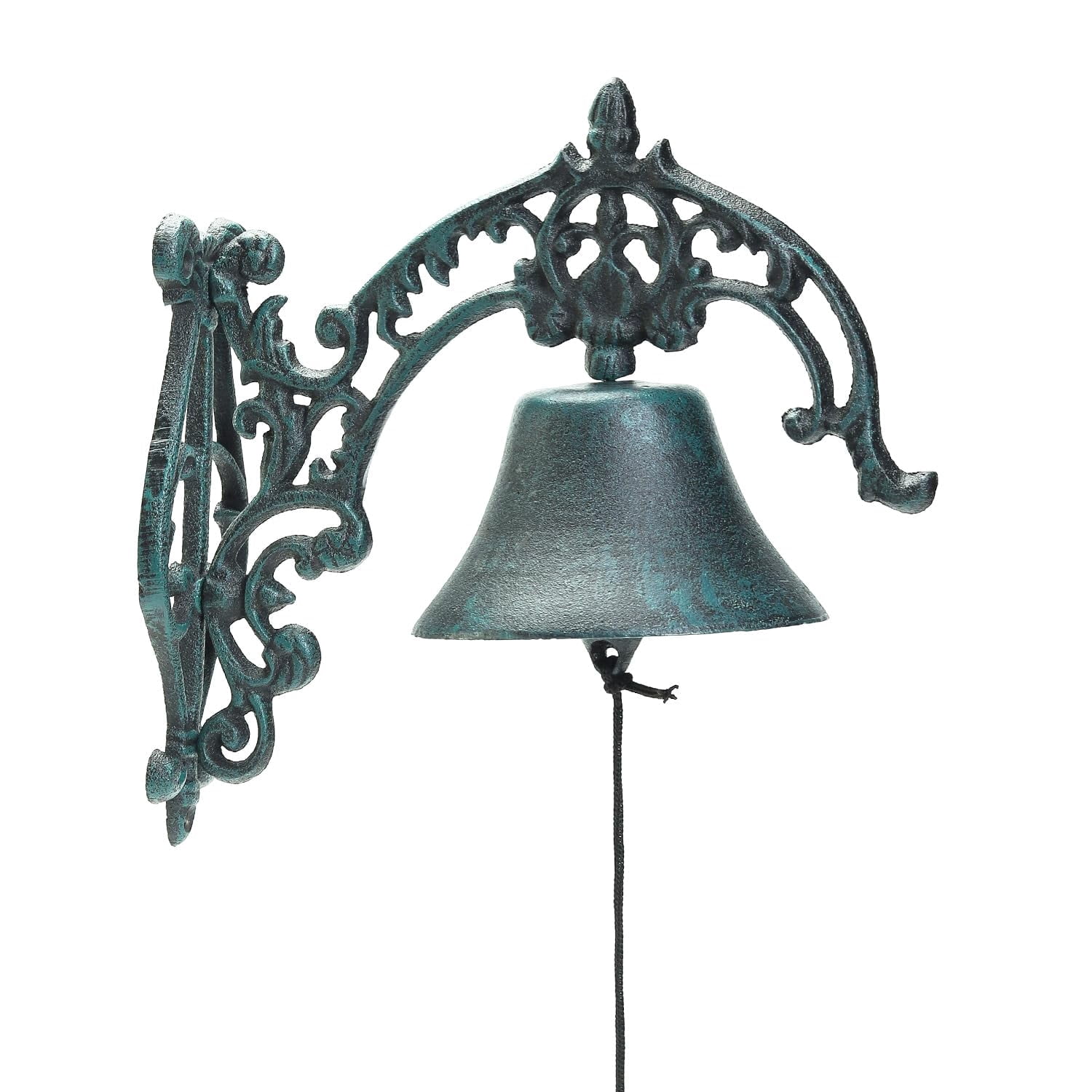Sungmor Cast Iron Doorbell, Rustic Style Aristocratic Logo Manually Shaking Wall Hanging Bell, Indoor Outdoor Wall Mounted Dinner Bell - Classic Sculpture for Garden Patio Villa Cafe
