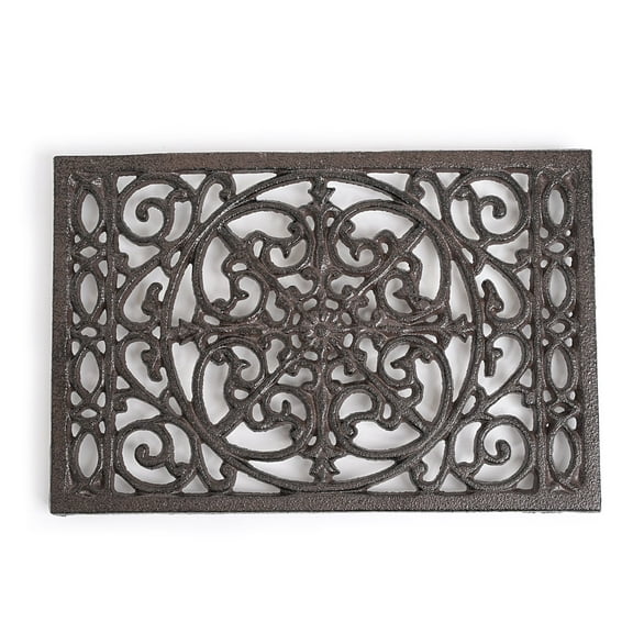 Sungmor Rectangle Cast Iron Trivets, Metal Trivet for Hot Pots and Pans, Heavy Duty Rustic Wood Stove Tea Pot Trivet, Decorative Hot Pot Holder for Kitchen Counter and Dining Table