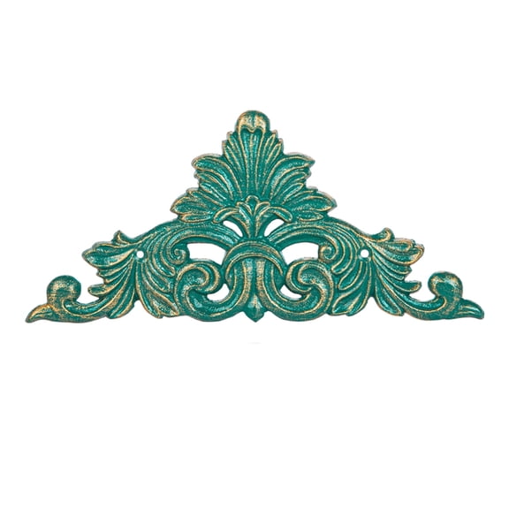 Sungmor Cast Iron Wall Plaque, Antique Green Fleur De Lis Design Wall Art Decor, 11.8" 1PC