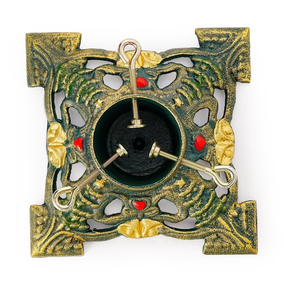 Sungmor Vintage Cast Iron Christmas Tree Stand - Heavy Duty Metal Square Base, Adjustable Bolts for Secure Fit - Holiday Tree Holder for Real Trees, Rustic Xmas Décor, 10.6 x 3.7 Inches