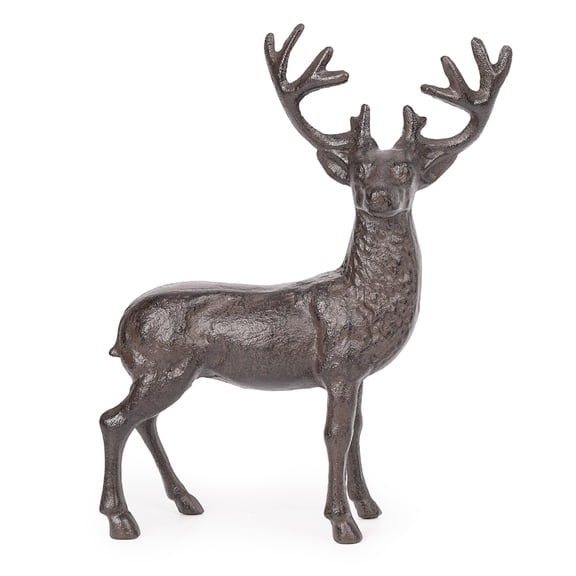 Sungmor Vintage Cast Iron Deer Satue,Rustic Reindeer Figurine for Home & Garden Decor,Vintage Animal Statue Ornament for Living Room,Yard,Garden Decor