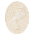 thumbnail image 1 of Sungmor Vintage Cast Iron Wall Art Decor, Oval-shaped Ornate Classical Woman Relief Plaque, Decorative Wall Ornament Antique Sculpture for Home or Garden, Rustic White Finish, 1 of 8