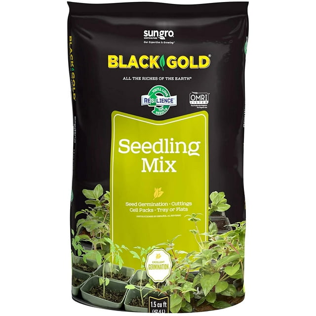Sungro Black Gold Seedling Mix with RESiLIENCE, 1.5 CF Soil Mix