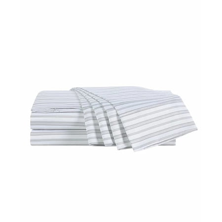 Sunham Wellbeing 300 Thread Count 6 Pc. Sheet Set with Silvadur Antimicrobial Treatment, Gray, Queen