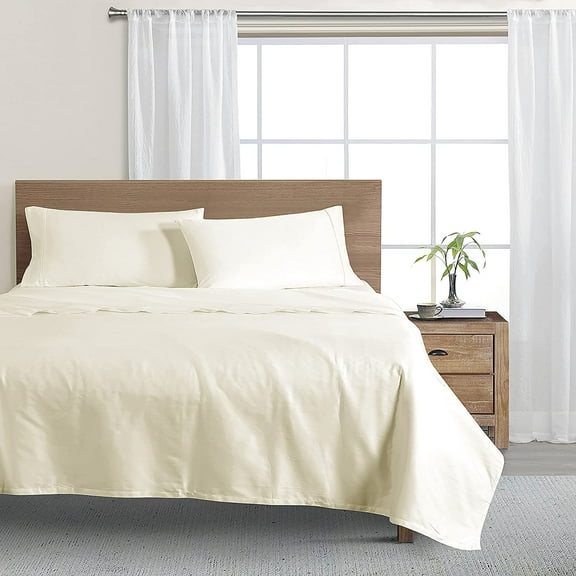 Sunham Wellbeing Oxywash Solid 300 Thread Count Sheet Set