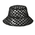 thumbnail image 1 of Sunhat, Audhol Transparent Mesh Lace Bucket Hat Wide Brim Packable Sun Caps Embroidered Flower Fisherman Hats for Women Girls Bucket Hats for Woman Black A, 1 of 7