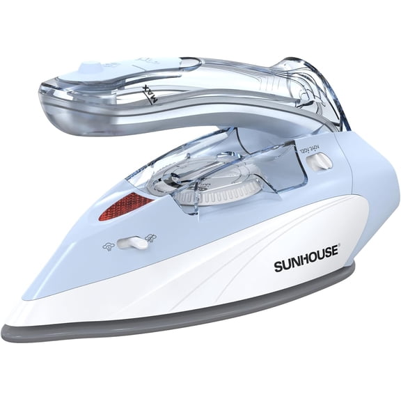 Sunhouse Mini Travel Iron, Dual Voltage 120V/240V Steam Iron for Clothes