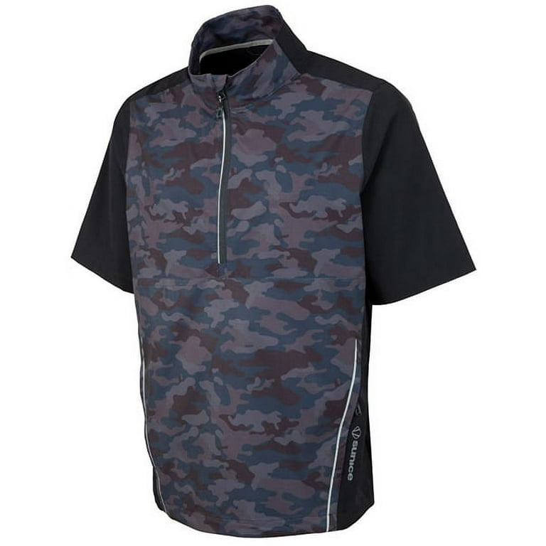 Sunice Golf George Wind SS Pullover Charcoal Camo/Black XXL Charcoal  Camo/Black XXL