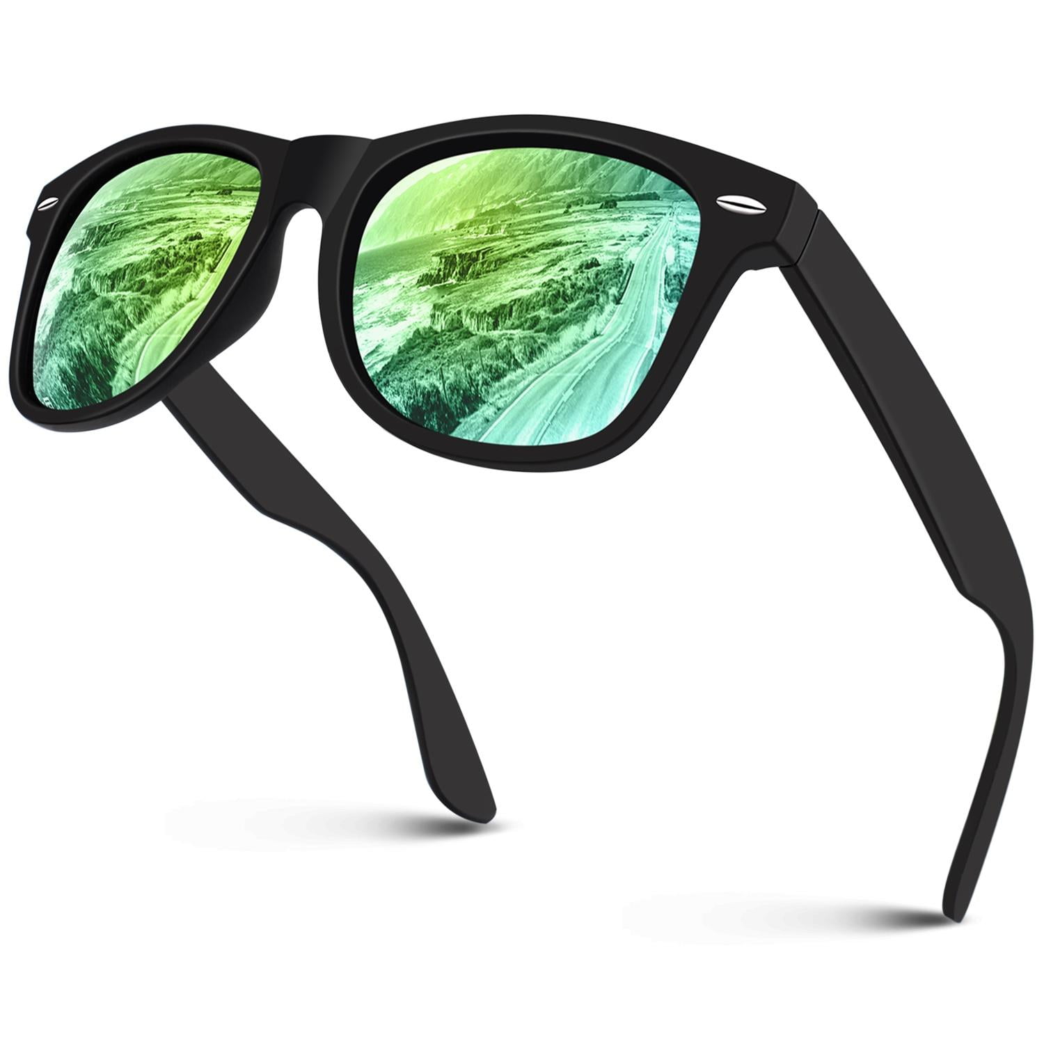 Sunier Retro Square Sunglasses - Polarized UV400 Shades For Men & Women (SR003)