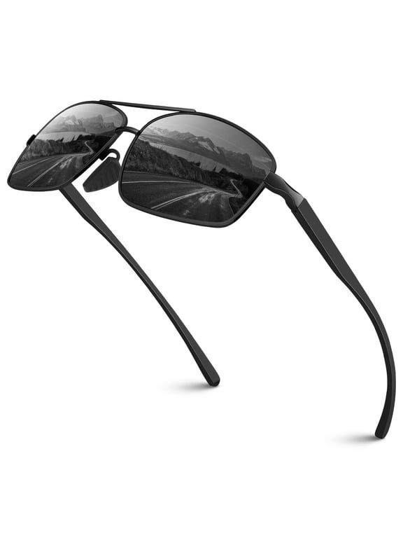 Classic Polarized Sunglasses for Men, Al-Mg Frame Men Shades,100% UV400