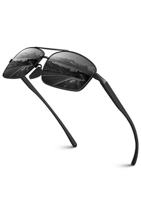 Classic Polarized Sunglasses for Men, Al-Mg Frame Men Shades,100% UV400