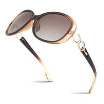 Sunier Oversized Polarized Brown Sunglasses for Women Butterfly Shades for Driving