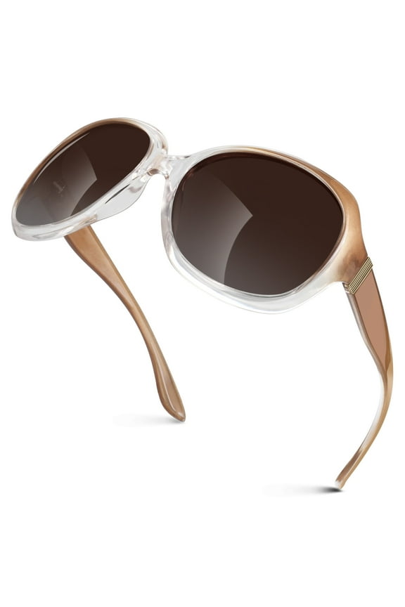 Oversized Polarized Sunglasses for Women Trendy Butterfly Shades UV Protection