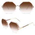 thumbnail image 1 of Sunier Oversized Rimless Sunglasses for Women Fashion Gradient Ladies Shades, 1 of 7