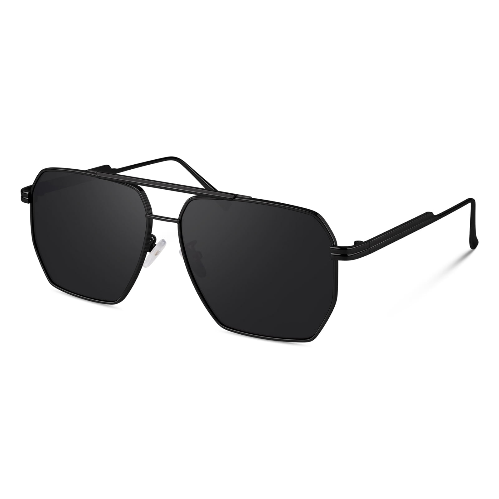 Retro Oversized Aviator Sunglasses Polarized UV400 Square Metal Retro 70s Square Aviator Sunglasses Women Men Rectangle  main image 2