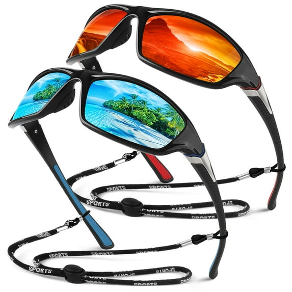 Sunier Polarized Sports Sunglasses for Men Women, Fishing Driving Outdoor Shades