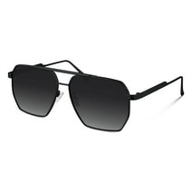 Sunier Polarized Sunglasses Women Men Fashion Trendy Oversized Polygon Retro Metal Frame